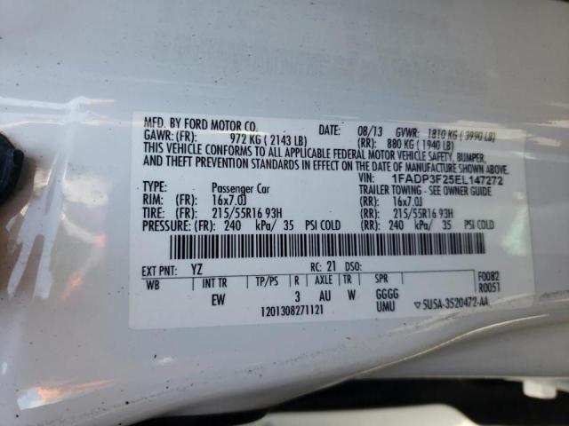 Photo 10 from auction – 2014 FORD FOCUS SE with VIN 1FADP3F25EL147272
