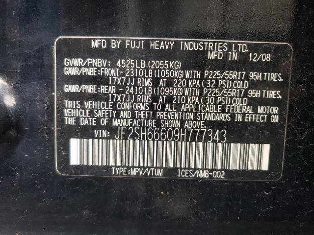 Photo 10 from auction – 2009 SUBARU FORESTER 2 with VIN JF2SH66609H777343
