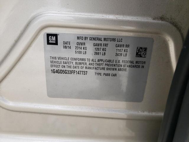 Photo 10 from auction – 2015 BUICK LACROSSE P with VIN 1G4GD5G33FF147737