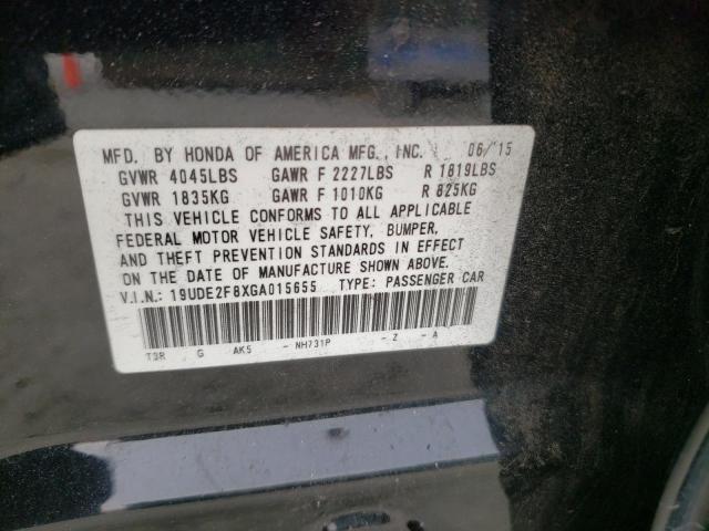 Photo 10 from auction – 2016 ACURA ILX PREMIU with VIN 19UDE2F8XGA015655