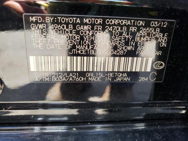 Photo 10 from auction – 2013 LEXUS GS 350 with VIN JTHCE1BL5D5004287