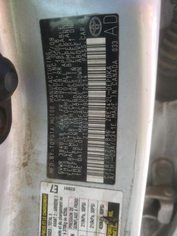 Photo 10 from auction – 2009 TOYOTA COROLLA with VIN 2T1BU40E79C012214