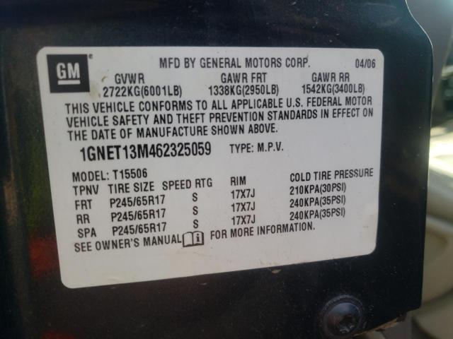 Photo 10 from auction – 2006 CHEVROLET TRAILBLAZE with VIN 1GNET13M462325059