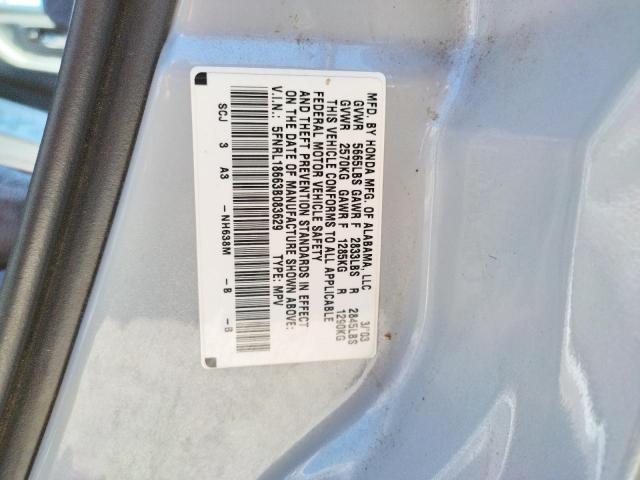 Photo 10 from auction – 2003 HONDA ODYSSEY EX with VIN 5FNRL18663B083629