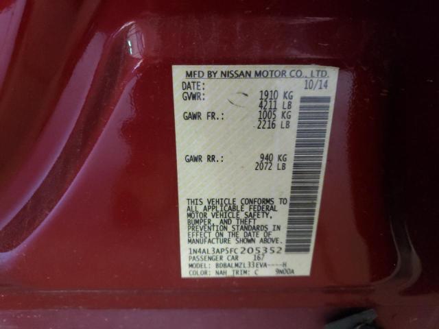 Photo 10 from auction – 2015 NISSAN ALTIMA 2.5 with VIN 1N4AL3AP5FC205352
