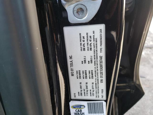 Photo 10 from auction – 2019 TESLA MODEL 3 with VIN 5YJ3E1EA3KF357442