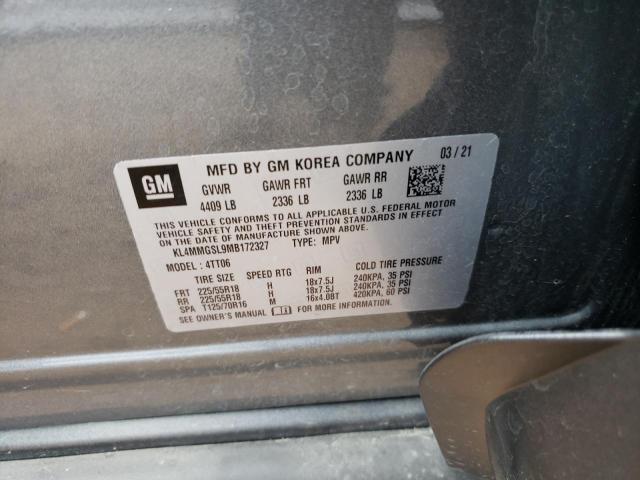 Photo 10 from auction – 2021 BUICK ENCORE GX with VIN KL4MMGSL9MB172327
