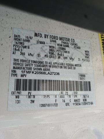 Photo 10 from auction – 2008 FORD EXPEDITION with VIN 1FMFK20568LA27236