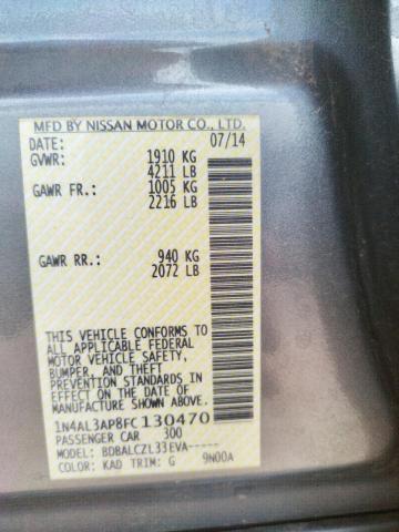 Photo 10 from auction – 2015 NISSAN ALTIMA 2.5 with VIN 1N4AL3AP8FC130470