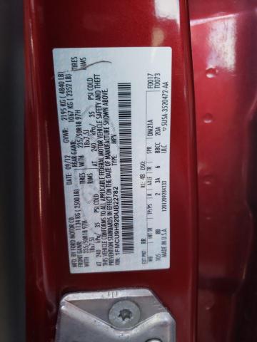 Photo 10 from auction – 2013 FORD ESCAPE SEL with VIN 1FMCU9H92DUB22782