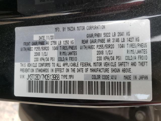 Photo 10 from auction – 2022 MAZDA CX-9 GRAND with VIN JM3TCBDY7M0513968