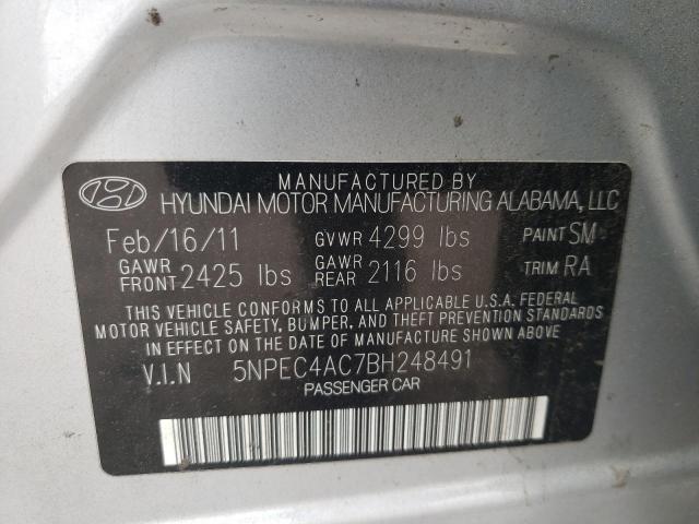 Photo 10 from auction – 2011 HYUNDAI SONATA SE with VIN 5NPEC4AC7BH248491
