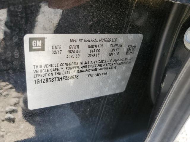 Photo 10 from auction – 2017 CHEVROLET MALIBU LS with VIN 1G1ZB5ST3HF234978
