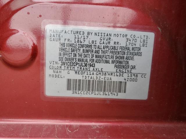 Photo 10 from auction – 2018 NISSAN VERSA NOTE with VIN 3N1CE2CP1JL361943