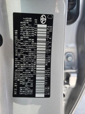 Photo 10 from auction – 2022 TOYOTA COROLLA LE with VIN 5YFVPMAE1NP317138