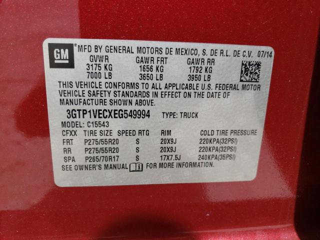 Photo 10 from auction – 2014 GMC SIERRA C15 with VIN 3GTP1VECXEG549994