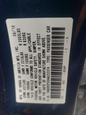 Photo 10 from auction – 2017 HONDA ACCORD SPO with VIN 1HGCR2F55HA033374