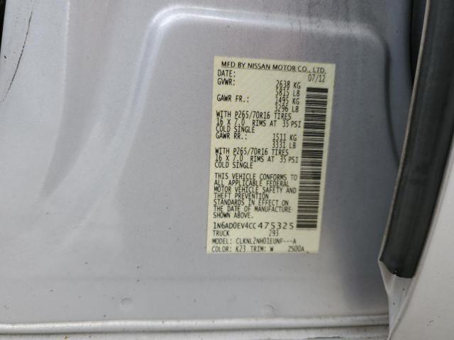 Photo 10 from auction – 2012 NISSAN FRONTIER S with VIN 1N6AD0EV4CC475325