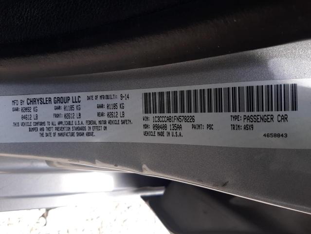 Photo 10 from auction – 2015 CHRYSLER 200 LIMITE with VIN 1C3CCCAB1FN578226