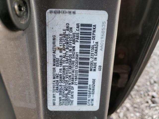 Photo 10 from auction – 2003 TOYOTA COROLLA CE with VIN 2T1BR32E13C023581