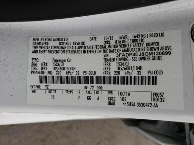 Photo 10 from auction – 2016 FORD FIESTA SE with VIN 3FADP4EJ8GM130899