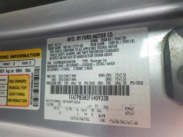 Photo 10 from auction – 2015 FORD MUSTANG with VIN 1FATP8EM3F5409338