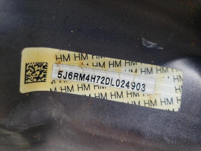 Photo 10 from auction – 2013 HONDA CR-V LX with VIN 5J6RM4H72DL024903