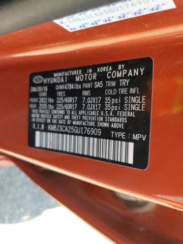 Photo 10 from auction – 2016 HYUNDAI TUCSON LIM with VIN KM8J3CA25GU176909