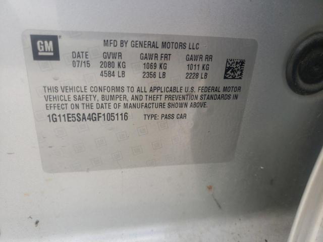 Photo 10 from auction – 2016 CHEVROLET MALIBU LIM with VIN 1G11E5SA4GF105116