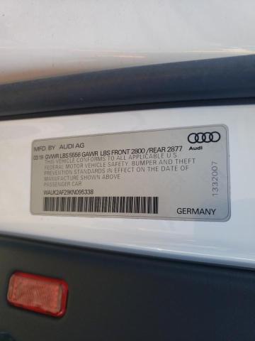 Photo 10 from auction – 2019 AUDI A6 QUATTRO with VIN WAUK2AF29KN095338
