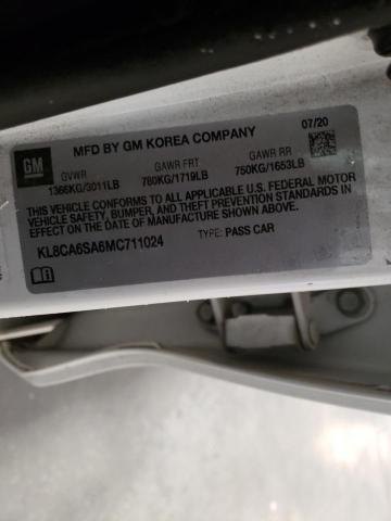 Photo 10 from auction – 2021 CHEVROLET SPARK LS with VIN KL8CA6SA6MC711024