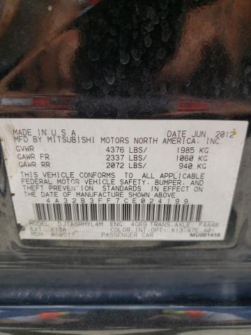 Photo 10 from auction – 2012 MITSUBISHI GALANT ES with VIN 4A32B3FF7CE024199