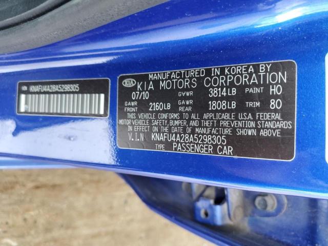 Photo 10 from auction – 2010 KIA FORTE EX with VIN KNAFU4A28A5298305