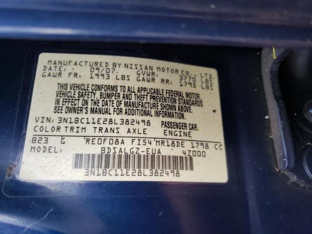Photo 10 from auction – 2008 NISSAN VERSA S with VIN 3N1BC11E28L382498