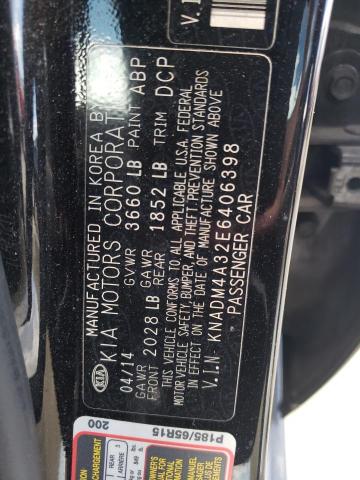 Photo 10 from auction – 2014 KIA RIO LX with VIN KNADM4A32E6406398