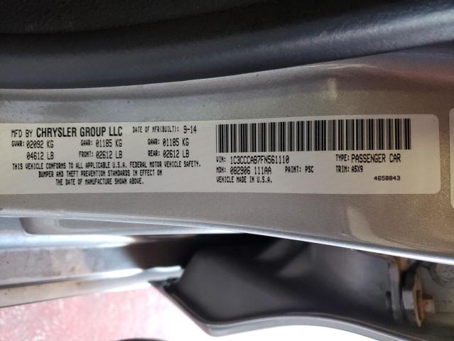 Photo 10 from auction – 2015 CHRYSLER 200 LIMITE with VIN 1C3CCCAB7FN561110