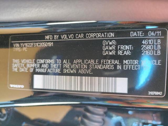 Photo 10 from auction – 2012 VOLVO S60 T5 with VIN YV1622FS1C2050191