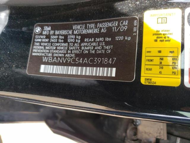 Photo 10 from auction – 2010 BMW 535 XI with VIN WBANV9C54AC391847