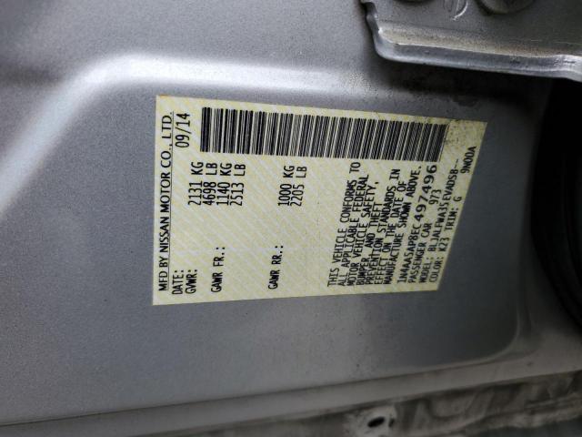 Photo 10 from auction – 2014 NISSAN MAXIMA S with VIN 1N4AA5AP8EC497496