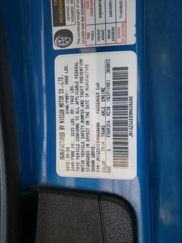 Photo 10 from auction – 2009 NISSAN 370Z with VIN JN1AZ44E89M408486