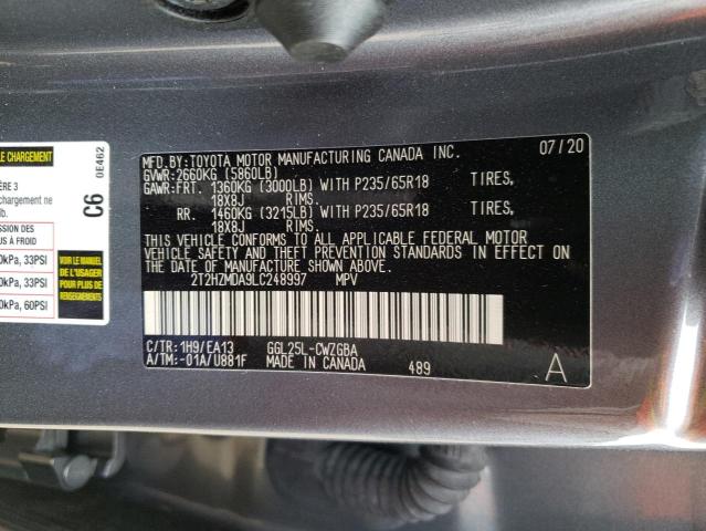 Photo 10 from auction – 2020 LEXUS RX 350 with VIN 2T2HZMDA9LC248997