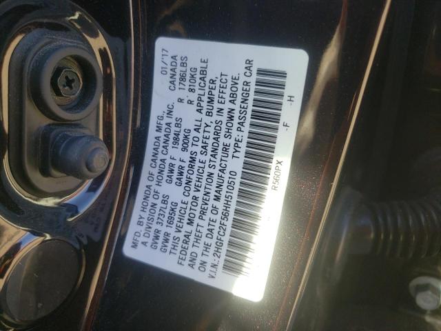 Photo 10 from auction – 2017 HONDA CIVIC LX with VIN 2HGFC2F56HH510510