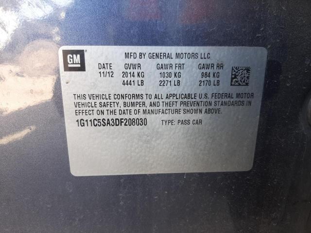 Photo 10 from auction – 2013 CHEVROLET MALIBU 1LT with VIN 1G11C5SA3DF208030