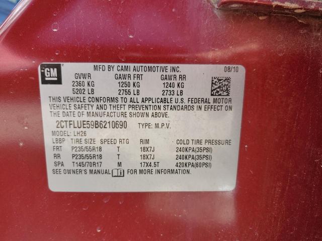 Photo 10 from auction – 2011 GMC TERRAIN SL with VIN 2CTFLUE59B6210690