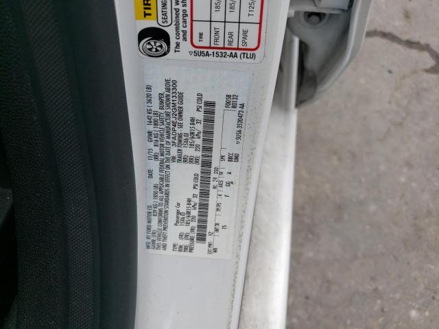 Photo 10 from auction – 2016 FORD FIESTA SE with VIN 3FADP4EJ2GM133300