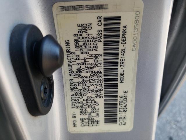 Photo 10 from auction – 2013 TOYOTA COROLLA BA with VIN 5YFBU4EE3DP114112