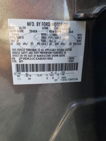 Photo 10 from auction – 2010 FORD EDGE SEL with VIN 2FMDK3JCXABA01562