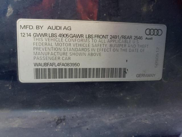Photo 10 from auction – 2015 AUDI A4 PREMIUM with VIN WAUBFAFL4FA083950