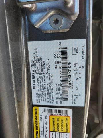 Photo 10 from auction – 2018 FORD FUSION SE with VIN 3FA6P0HD6JR240576