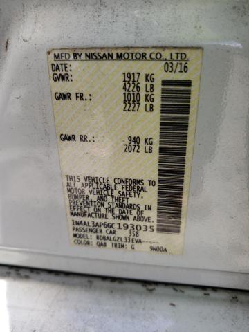 Photo 10 from auction – 2016 NISSAN ALTIMA 2.5 with VIN 1N4AL3AP6GC193035